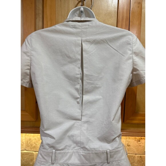 Alexander Wang S/S Crisp Poplin Mini Shirt Dress Size S Cream Tan Like New - Picture 8 of 10
